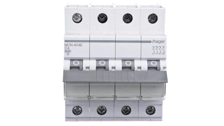 Wyłącznik nadprądowy 4P C 4A 6kA AC MCN404E