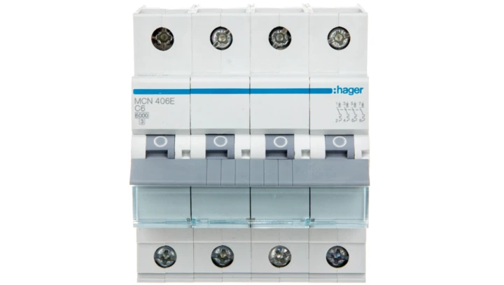 Wyłącznik nadprądowy 4P C 6A 6kA AC MCN406E