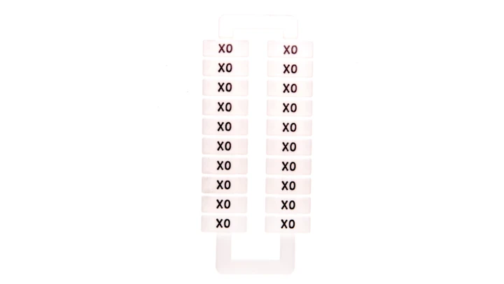 Oznacznik do złączek EURO 2,5-70mm2 /X0/ 43192 (/1 blister=20 szt/