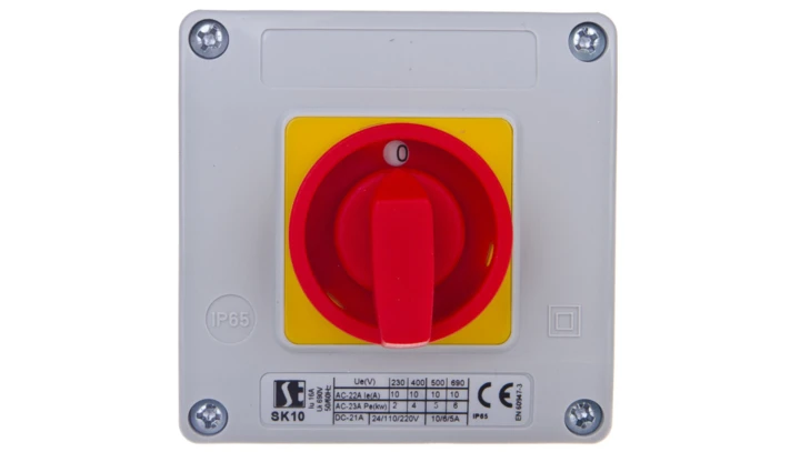 Łącznik krzywkowy 0-1 1P 10A w obudowie SK10-3.8220OB11ZC