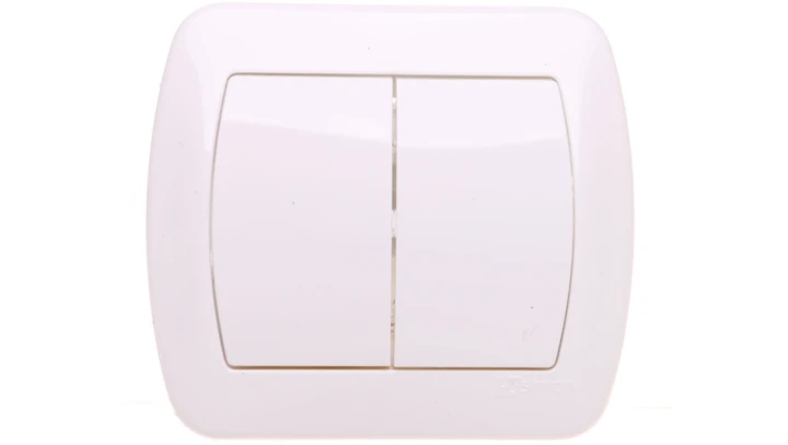 Simon Akord Łącznik schodowy podwójny z podświetleniem biały AW6/2L/11