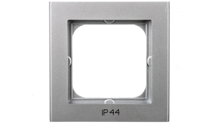 SONATA Ramka pojedyncza do łączników IP44 srebro mat RH-1R/38