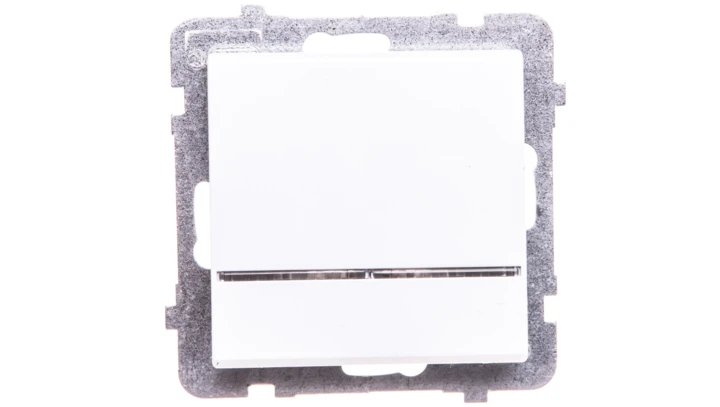 SONATA Łącznik kontrolny z podświetleniem biały ŁP-12RS/m/00