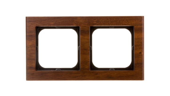 SONATA Ramka podwójna drewno orzech R-2RW/34