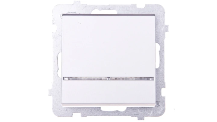 SONATA Łącznik kontrolny z podświetleniem srebro mat ŁP-12RS/m/38