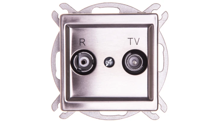 SONATA Gniazdo antenowe RTV przelotowe 16dB stal inox GPA-16RMP/m/37