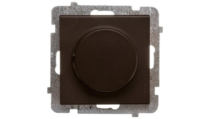 SONATA Ściemniacz przyciskowo-obrotowy /żarowy i halogenowy/ czekoladowy metalik ŁP-8R/m/40