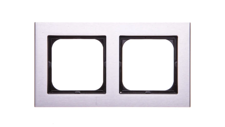 SONATA Ramka podwójna aluminium matal R-2RA/35