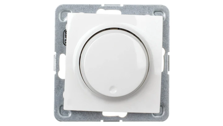 IMPRESJA Ściemniacz przyciskowo-obrotowy /żarowy i halogenowy/ ecru ŁP-8Y/m/27