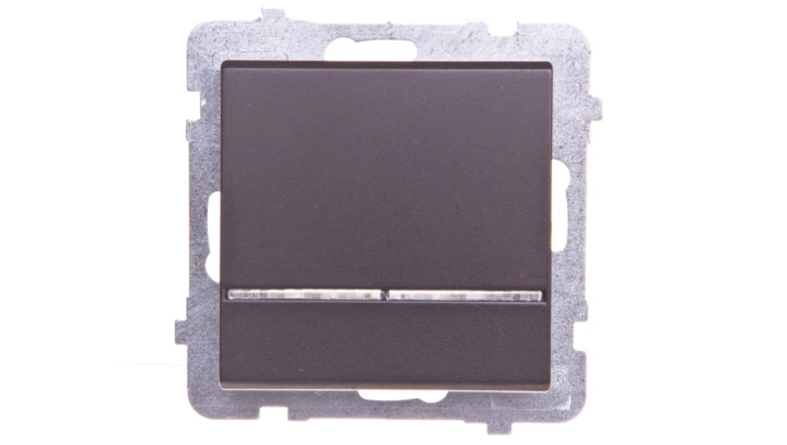 SONATA Łącznik pojedynczy z podświetleniem czekoladowy metalik ŁP-1RS/m/40