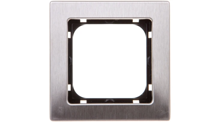 SONATA Ramka pojedyncza stal inox metal R-1RM/37