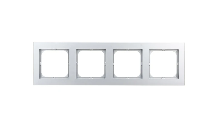 SONATA Ramka poczwórna srebro mat R-4R/38