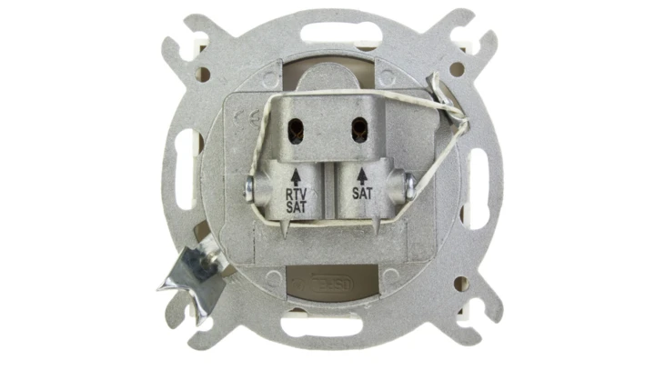 AS Gniazdo antenowe RTV-SAT-SAT ecru GPA-G2S/m/27