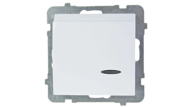 AS Łącznik hotelowy z podświetleniem biały ŁP-15GS/m/00