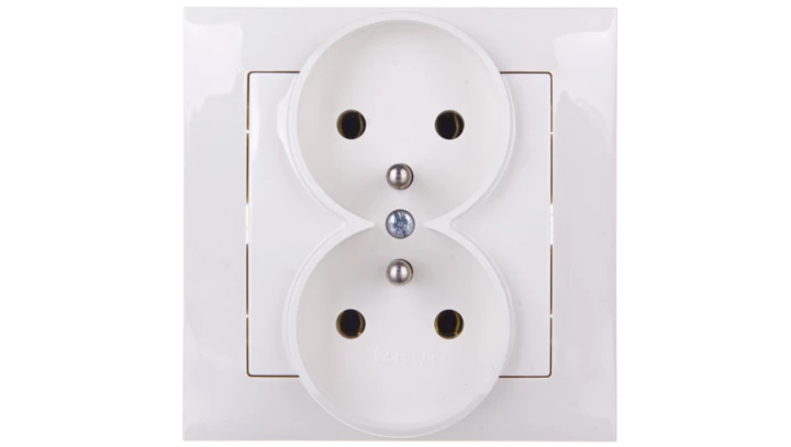 IMPRESJA Gniazdo podwójne z/u ecru GP-2YZ/27