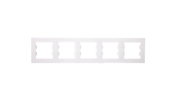 ASFORA Ramka pięciokrotna pozioma biała EPH5800521