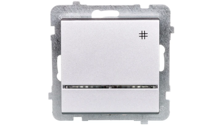 SONATA Łącznik krzyżowy z podświetleniem srebro mat ŁP-4RS/m/38