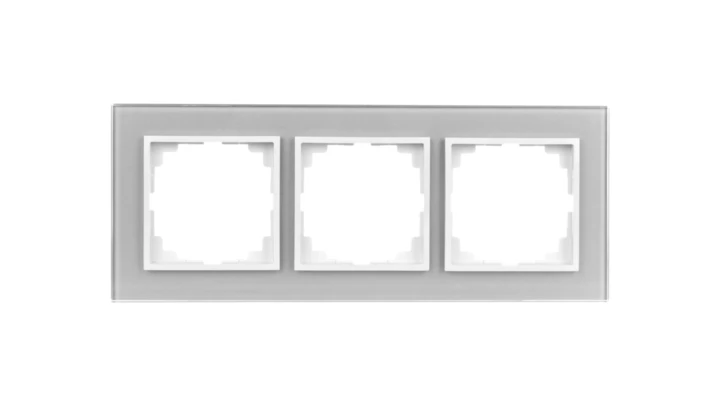 Sentia Ramka potrójna szklana srebrna 1473-63