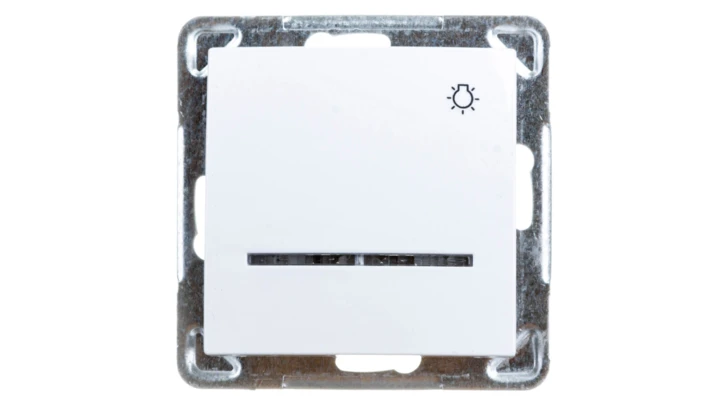 IMPRESJA Przycisk /światło/ z podświetleniem biały ŁP-5YS/m/00