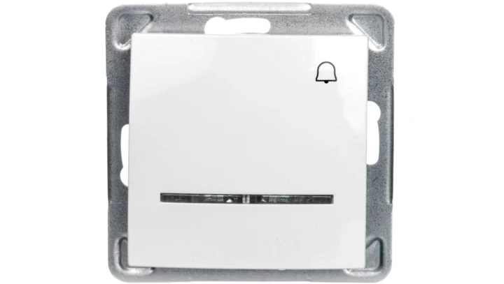 IMPRESJA Przycisk /dzwonek/ z podświetleniem biały ŁP-6YS/m/00