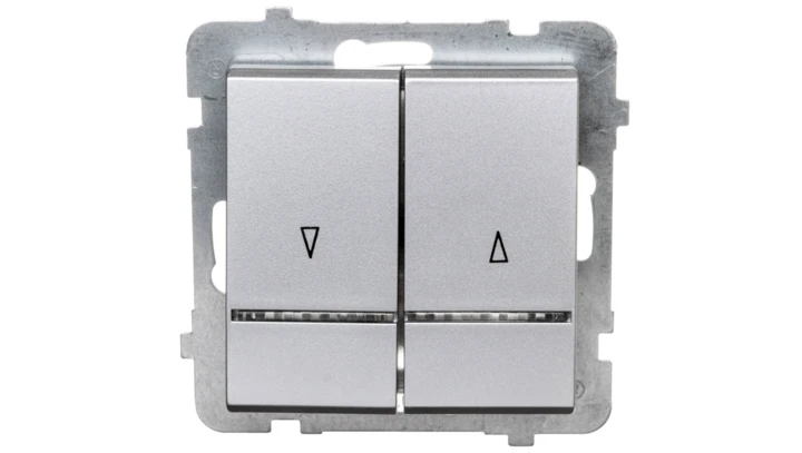 SONATA Łącznik żaluzjowy z podświetleniem srebro mat ŁP-7RS/m/38