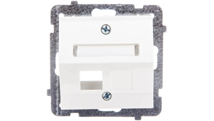 AS Obudowa gniazda komputerowego pojedynczego skośna ecru GPK-1GS/p/27