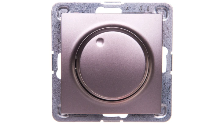 IMPRESJA Ściemniacz przyciskowo-obrotowy /żarowy i halogenowy/ tytan ŁP-8Y/m/23