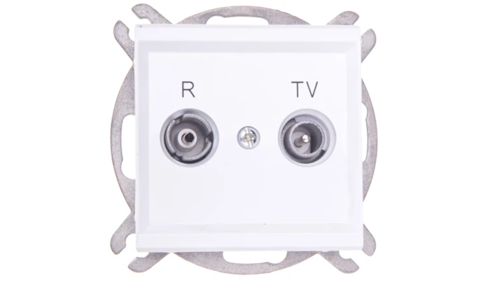 SONATA Gniazdo antenowe RTV zakończeniowe 10dB białe GPA-10RPZ/m/00