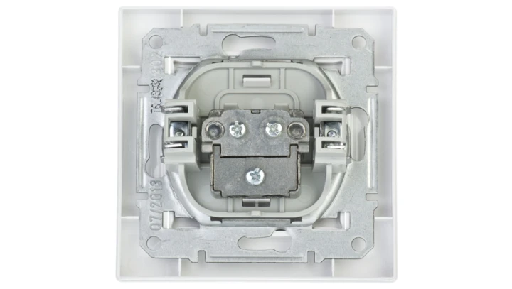 Gniazdo antenowe Asfora TV przelotowe 8dB białe z ramką EPH3200321