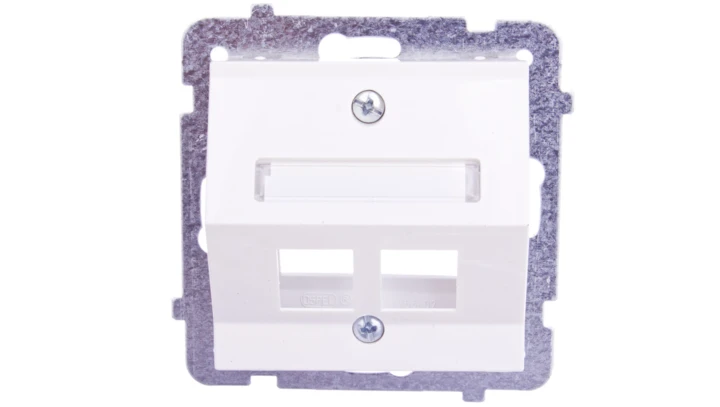 AS Obudowa gniazda komputerowego podwójnego skośna ecru GPK-2GS/p/27