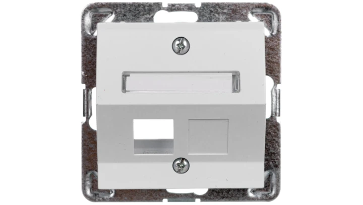 IMPRESJA Obudowa gniazda komputerowego pojedynczego skośna biała GPK-1YS/p/00