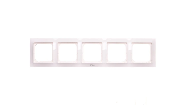 IMPRESJA Ramka pięciokrotna do łączników IP44 ecrue RH-5Y/27
