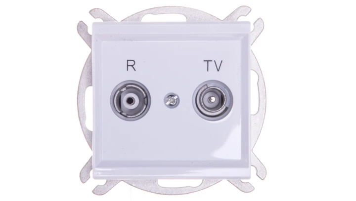 SONATA Gniazdo antenowe RTV przelotowe 16dB białe GPA-16RP/m/00