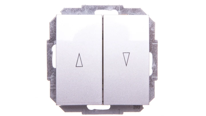 Sentia Łącznik żaluzjowy 2-biegunowy 10A srebrny połysk 1416-56