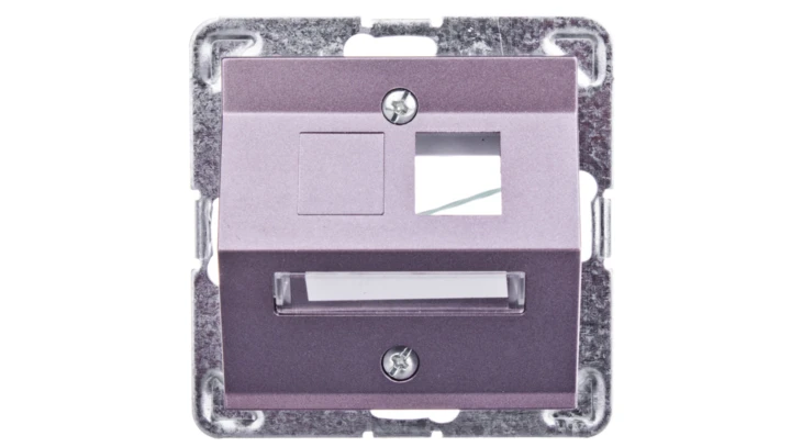 IMPRESJA Obudowa gniazda komputerowego pojedynczego skośna tytan GPK-1YS/p/23