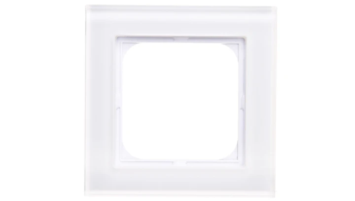 SONATA Ramka pojedyncza białe szkło R-1RG/31