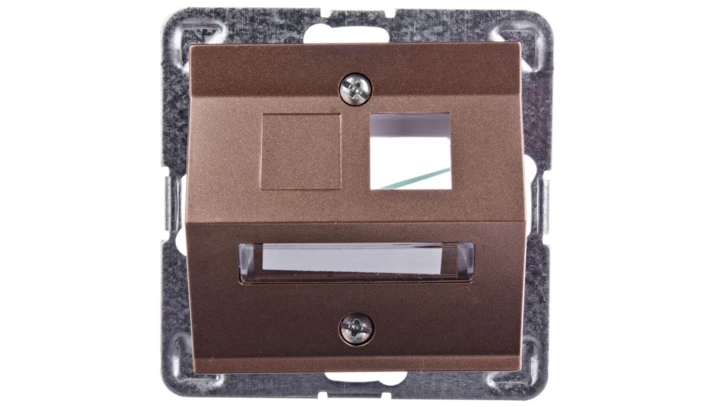 IMPRESJA Obudowa gniazda komputerowego pojedynczego skośna złoty metalik GPK-1YS/p/28