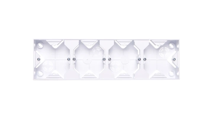 AS Puszka natynkowa poczwórna biała PNP-4G/00