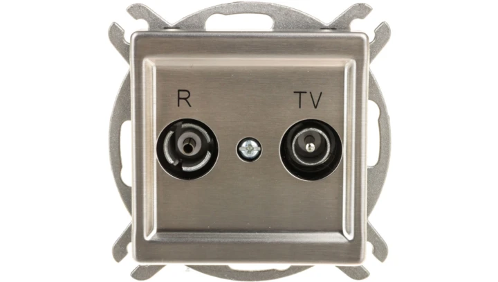 SONATA Gniazdo antenowe RTV końcowe 2,5-3dB stal inox GPA-RMK/m/37