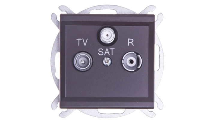 SONATA Gniazdo antenowe RTV-SAT końcowe czekoladowy metalik GPA-RS/m/40