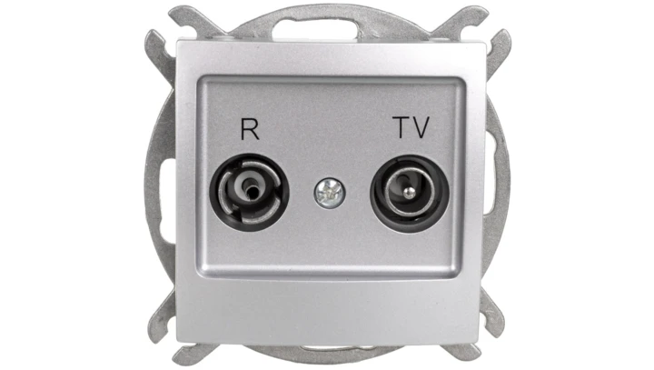 IMPRESJA Gniazdo antenowe RTV zakończeniowe 10dB srebrne GPA-10YPZ/m/18