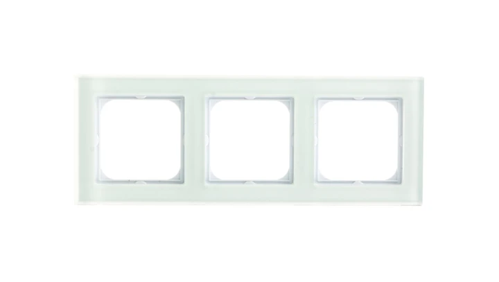 SONATA Ramka potrójna białe szkło R-3RG/31