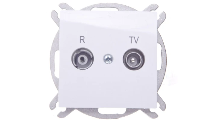 Sentia Gniazdo antenowe RD/TV końcowe białe 1452-10