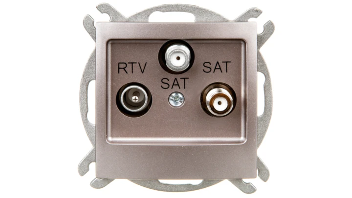 IMPRESJA Gniazdo antenowe RTV-SAT-SAT tytan GPA-Y2S/m/23