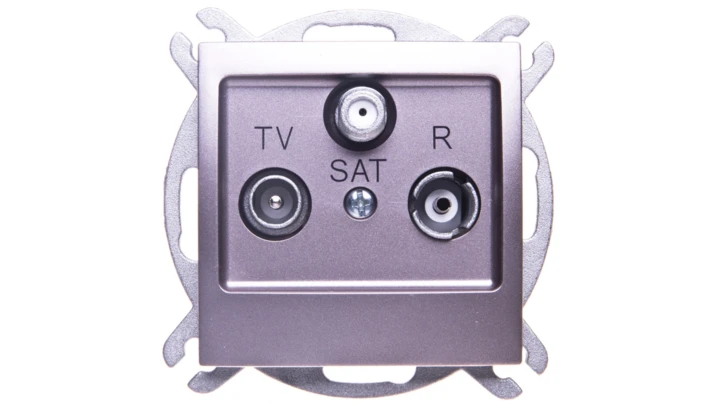 IMPRESJA Gniazdo antenowe RTV-SAT końcowe tytan GPA-YS/m/23