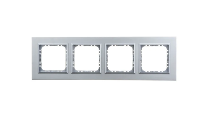 SONATA Ramka poczwórna aluminium / srebrny metal R-4RAC/35/38