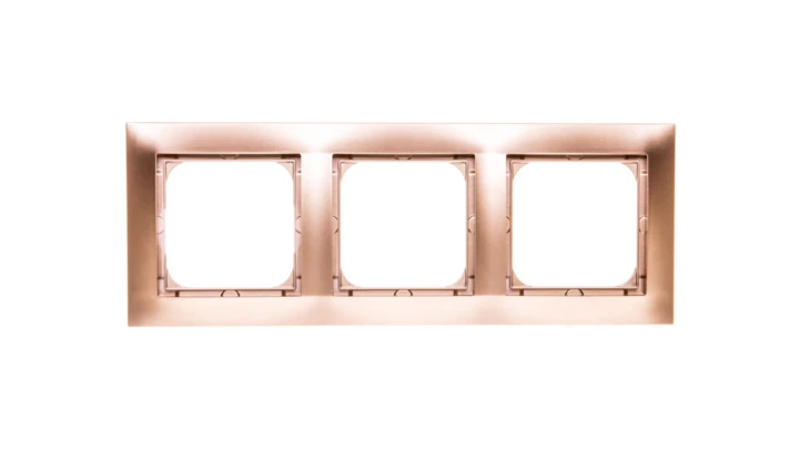 IMPRESJA Ramka potrójna złoty metalik R-3Y/28
