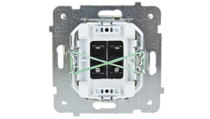 AS Gniazdo głośnikowe podwójne ecru GG-2G/m/27