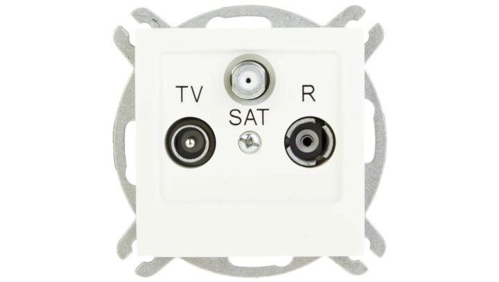 AS Gniazdo antenowe RTV-SAT końcowe ecru GPA-GS/m/27