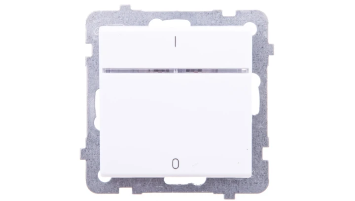 SONATA Łącznik podwójny z podświetleniem biały ŁP-11RS/m/00